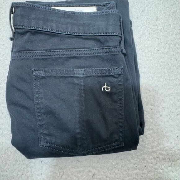 Rag & Bone Jeans Women 28x30 Black Mid Plush Skinny Stretch Twill Legging Casual - Picture 15 of 16